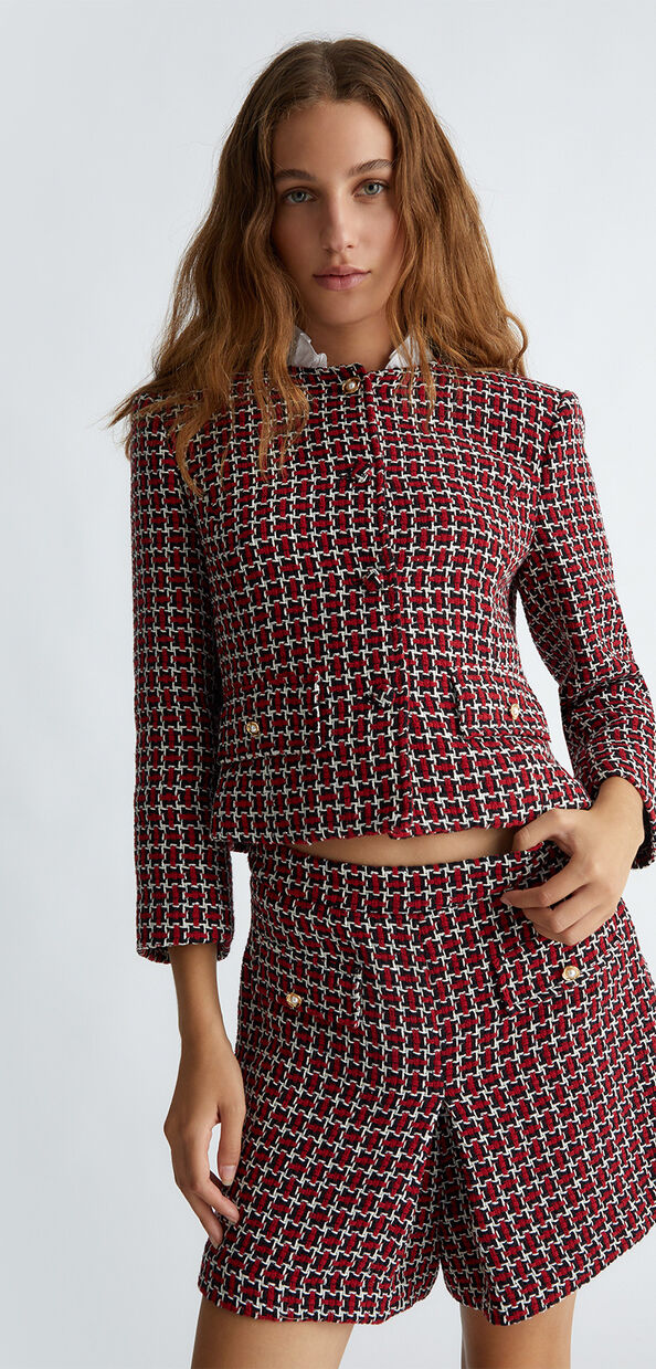 Liu Jo Giacca in tweed con colletto